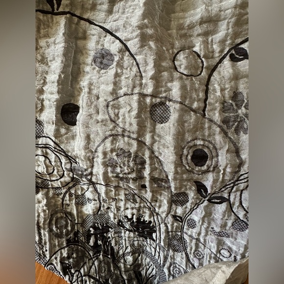 Bohemian Lapis Strapless Midi Dress or Skirt in Floral Gray and Black - Picture 13 of 14